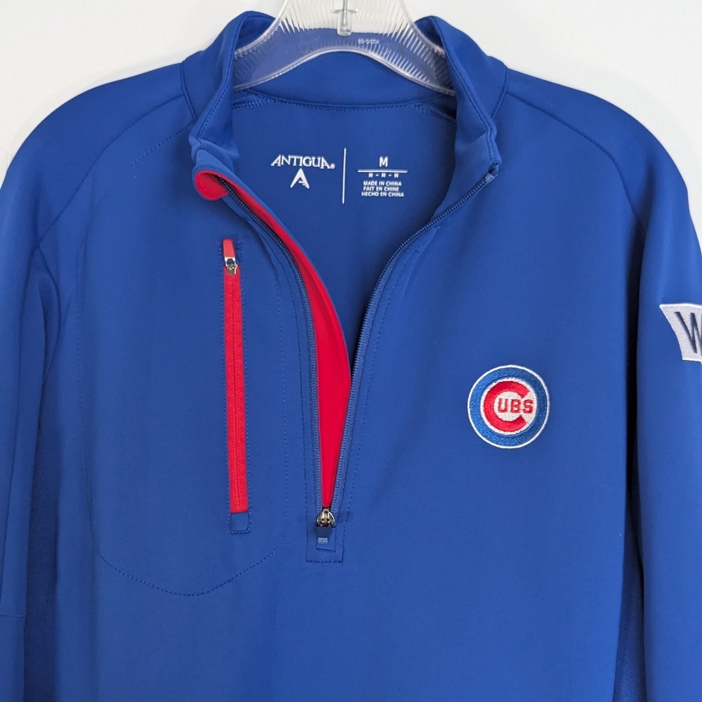 Antigua Men's CHICAGO CUBS 1/4 Zip Pullover Sz M - Picture 6 of 12
